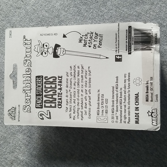 Pencil Stackers Erasers Create-a-Face - Picture 3 of 4